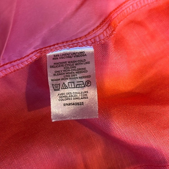 Loft Coral Pink High Rise Wide Leg Trousers Size 14 NWT - Picture 5 of 5